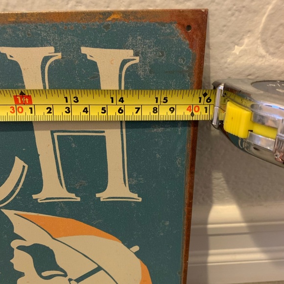 Schonberg Vintage Metal Beach Sign Art - Picture 7 of 8